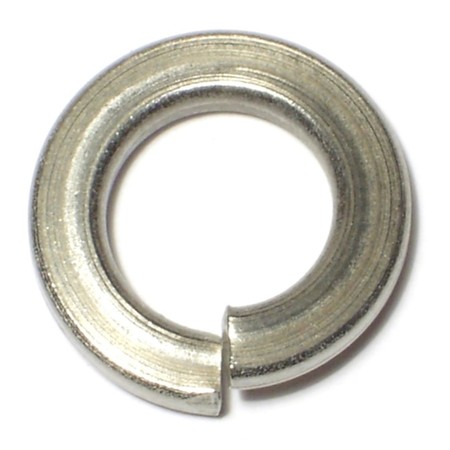 MIDWEST FASTENER Split Lock Washer, For Screw Size 1/2 in 18-8 Stainless Steel, Plain Finish, 10 PK 63188